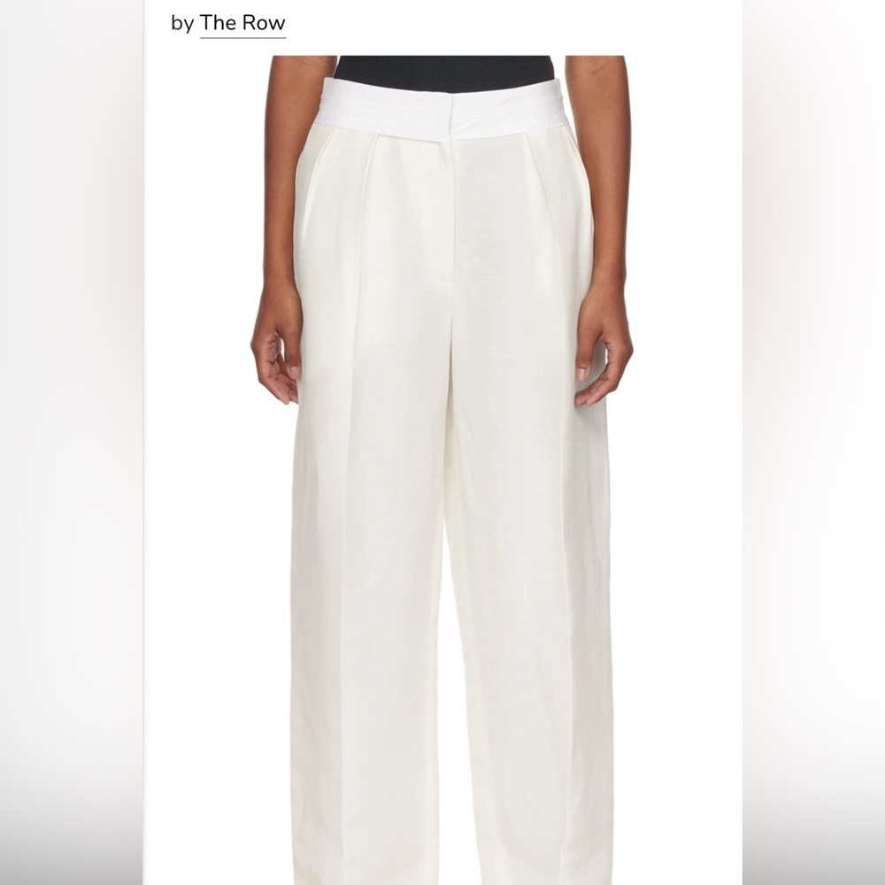 The Row Milla Wide Leg Linen Pant